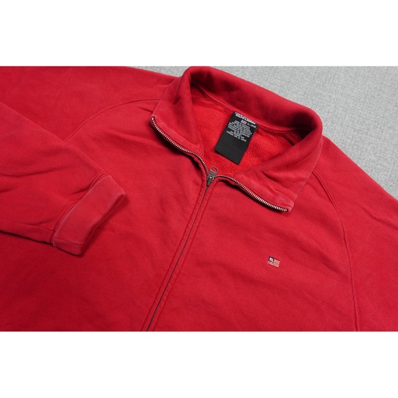 Polo Jeans Co. Ralph Lauren Other - Vintage Polo Jeans Co Ralph Lauren Sweatshirt Mens XL Red Full Zip Fleece Logo